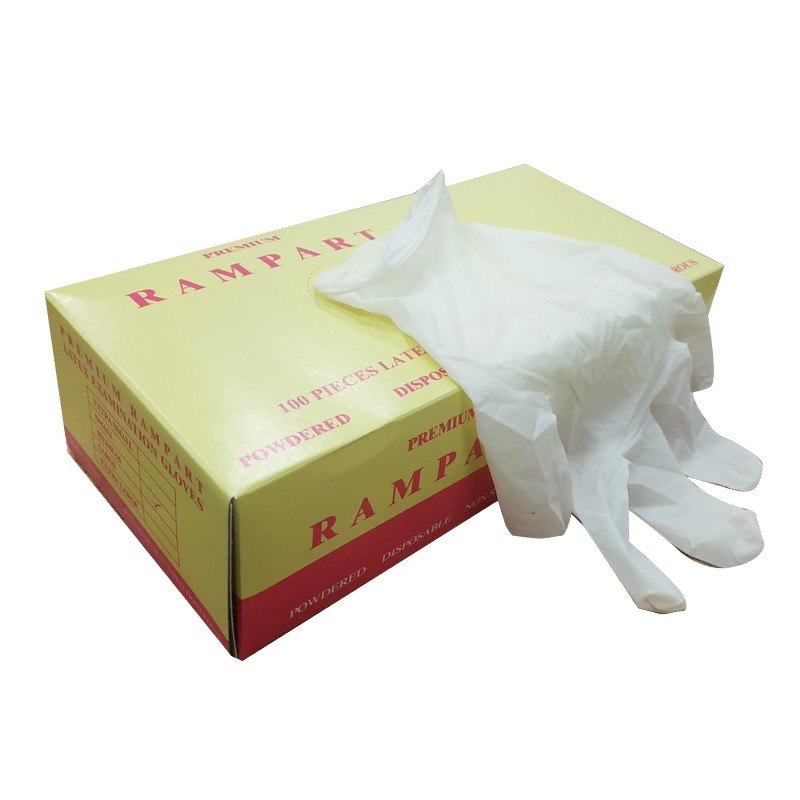 כפפות לטקס עם אבקה</br> Latex gloves powdered