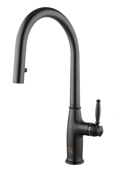 ברז פרח גבוה נשלף מעוצב, גוון אפור