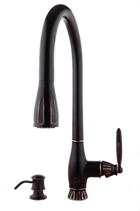 ברז פרח נרקיס ענתיק נשלף 2 מצבים, שחור עתיק 1