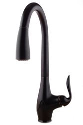 ברז פרח יסמין מעוצב נשלף 2 מצבים, שחור עתיק 1