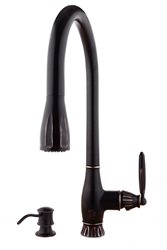 ברז פרח נרקיס ענתיק נשלף 2 מצבים, שחור עתיק 1