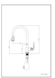 ברז פרח נרקיס ענתיק נשלף 2 מצבים, שחור עתיק