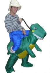 תחפושת מתנפחת רוכב על דינוזאור