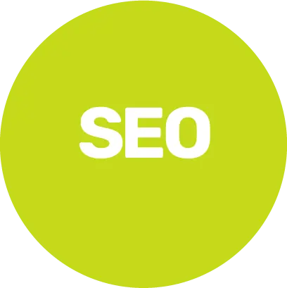 עיגול ובתוכו הכיתוב SEO