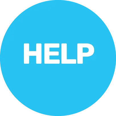 עיגול ובתוכו הכיתוב HELP