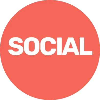עיגול ובתוכו הכיתוב SOCIAL