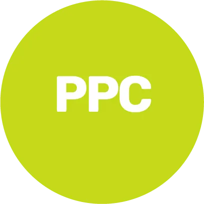 עיגול ובתוכו הכיתוב PPC