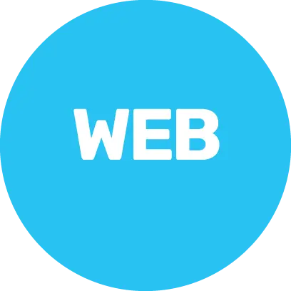 עיגול ובתוכו הכיתוב WEB
