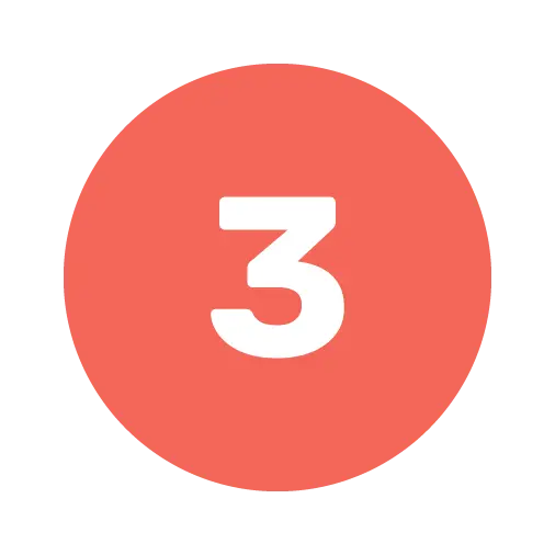 עיגול עם הספרה 3