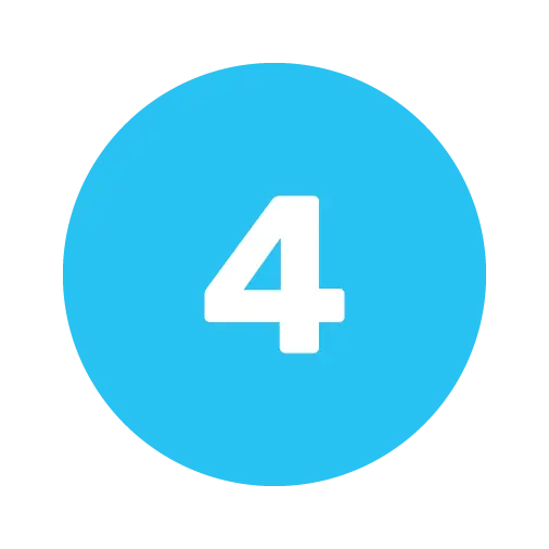 עיגול עם הספרה 4