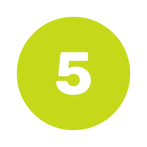 עיגול עם הספרה 5